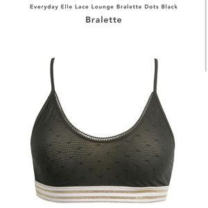 Naja Elle everyday dots bralette in black & gold lace new with tags size small